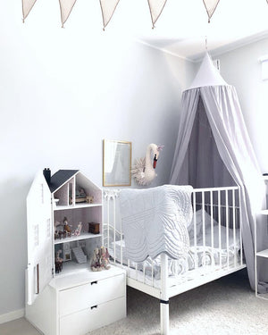 Bonne Mere baby cot quilt and cushion Dove