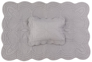 Bonne Mere cot quilt and pillow set elephant grey 