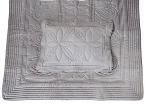 Bonne Mere King Single quilt and pillow set Elephant grey