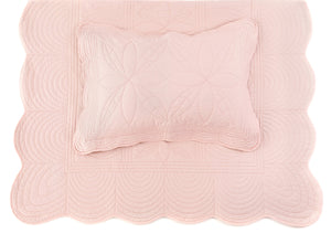Bonne Mere Single quilt and pillow set Shell pink