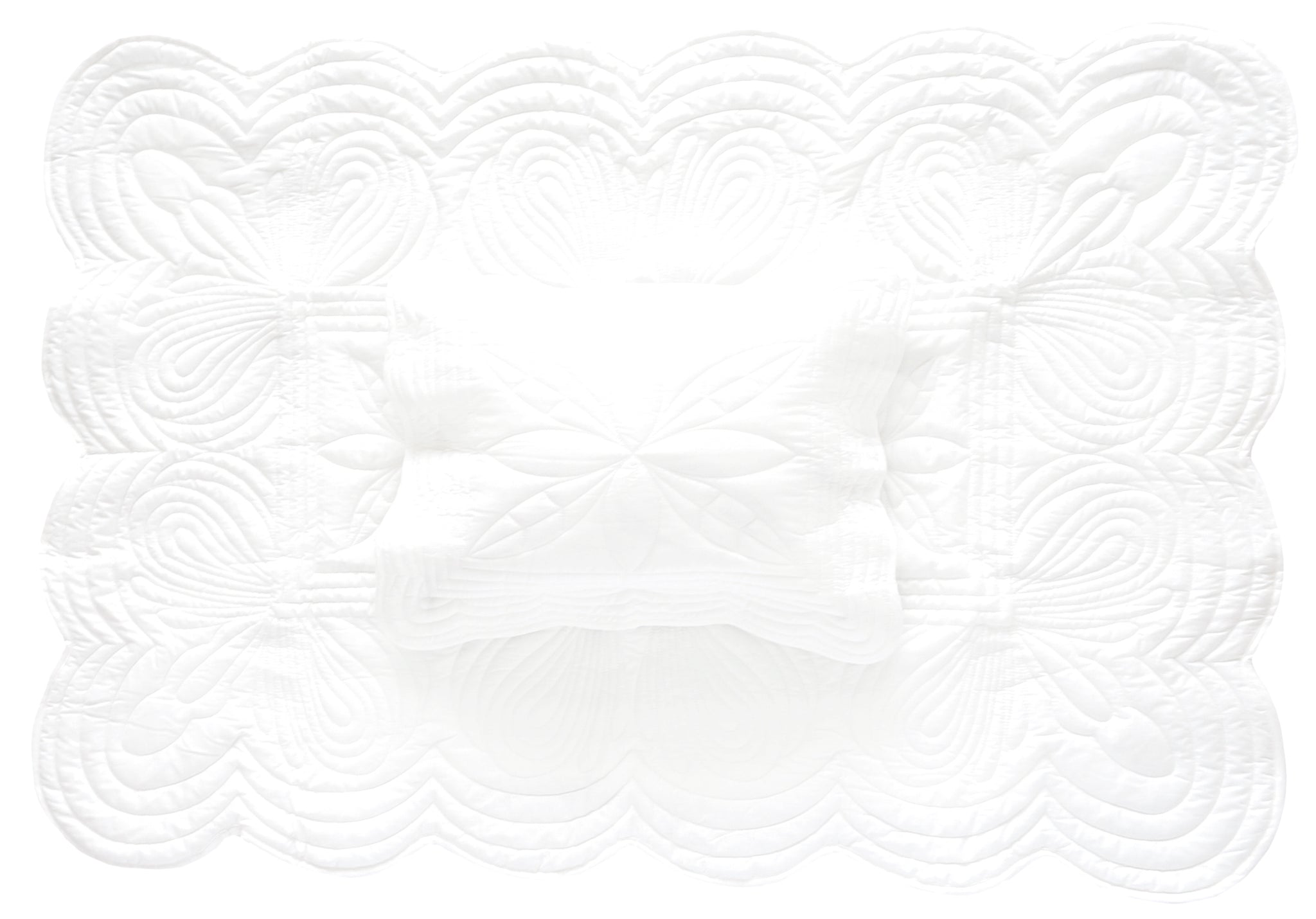Bonne Mere baby cot quilt and pillow white