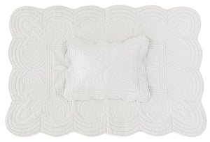 Bonne Mere cot playmat quilt and pillow set in mist