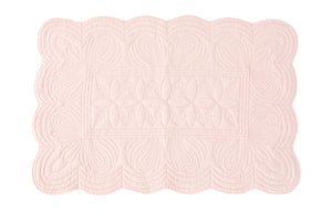 Bonne Mere baby cot quilt and cushion set shell pink