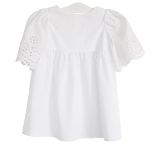 Bonne Mere white cotton embroidered dress for girls
