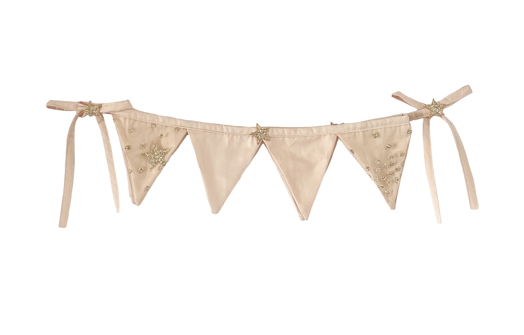 honey gold glitter stars bunting kids decor