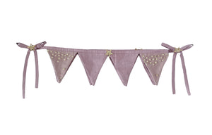 glitter stars bunting decor in mulberry gold colour