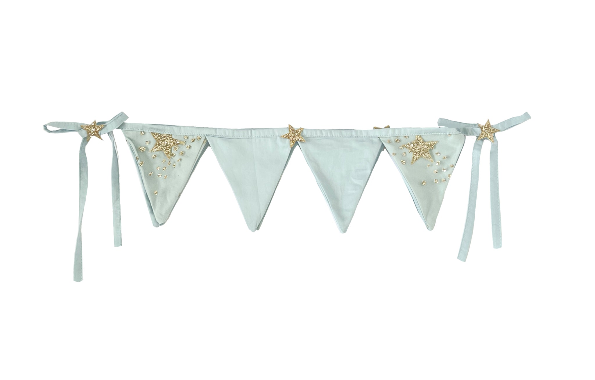 Sea Angel blue glitter stars bunting kids decor