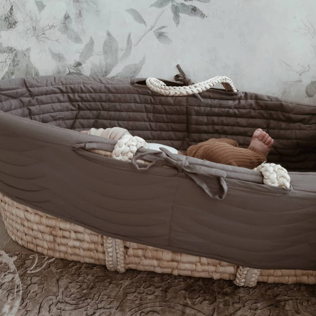 quilted moses liners in elephant grey