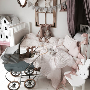 nordic style nursery and baby cot bedding