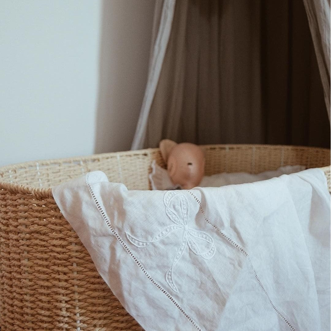 bonne mere baby bassinet pure linen sheet sets