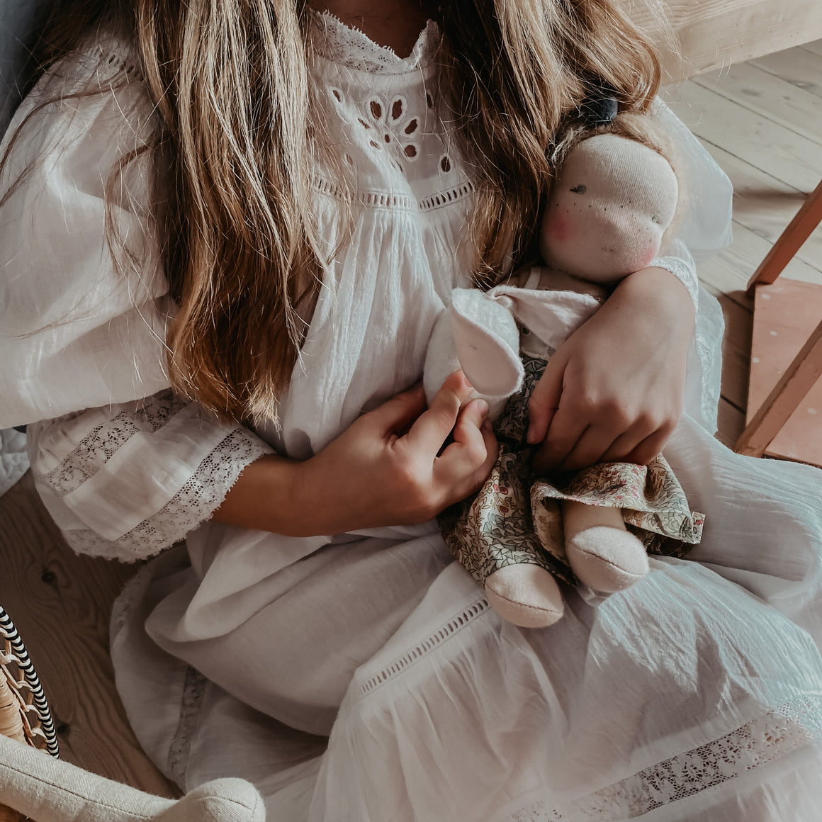 Pure Organic Embroidered Cotton Nightie Dress for girls