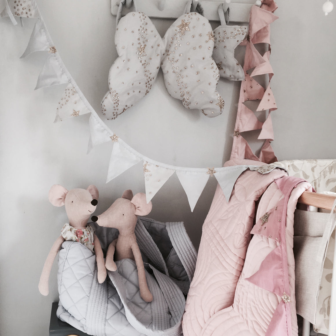 bunting decor for little nurseries and kids rooms 