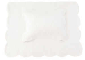 Bonne Mere  King Single quilt and pillow set Chalk