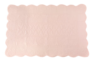 Bonne Mere King Single quilt and pillow set Shell pink