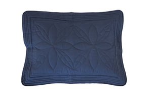 Bonne Mere Single bed quilt and pillow set Navy