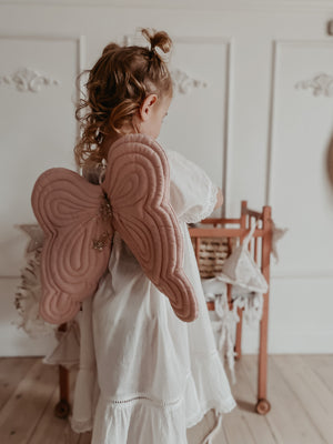 little sparkly fairy wings blush pink
