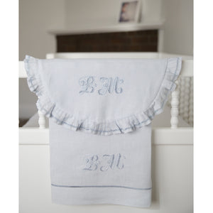 bonne mere azure mist pure linen bassinet sheet sets