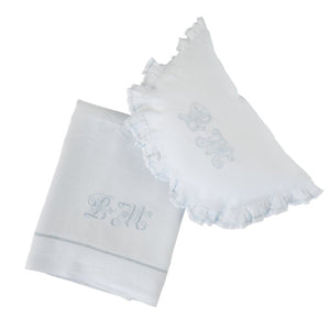 bonne mere azure mist pure linen bassinet sheet sets