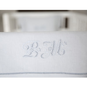 bonne mere azure mist pure linen bassinet sheet sets