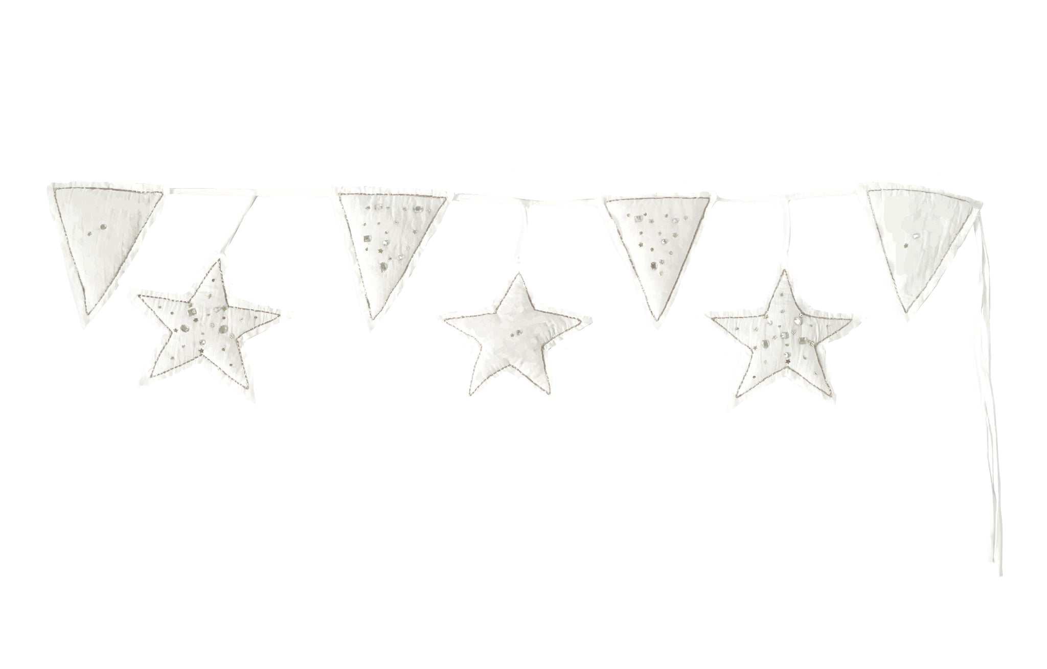 Bonne Mere | Little Vintage Jewelled Crown Garland - Off White