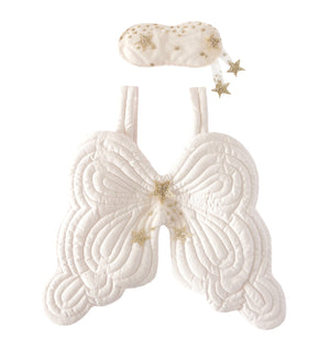 Pretty powder pink fairy wings and eyemask set from Bonne Mere