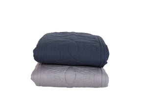 Bonne Mere baby cot quilt and cushion set Navy