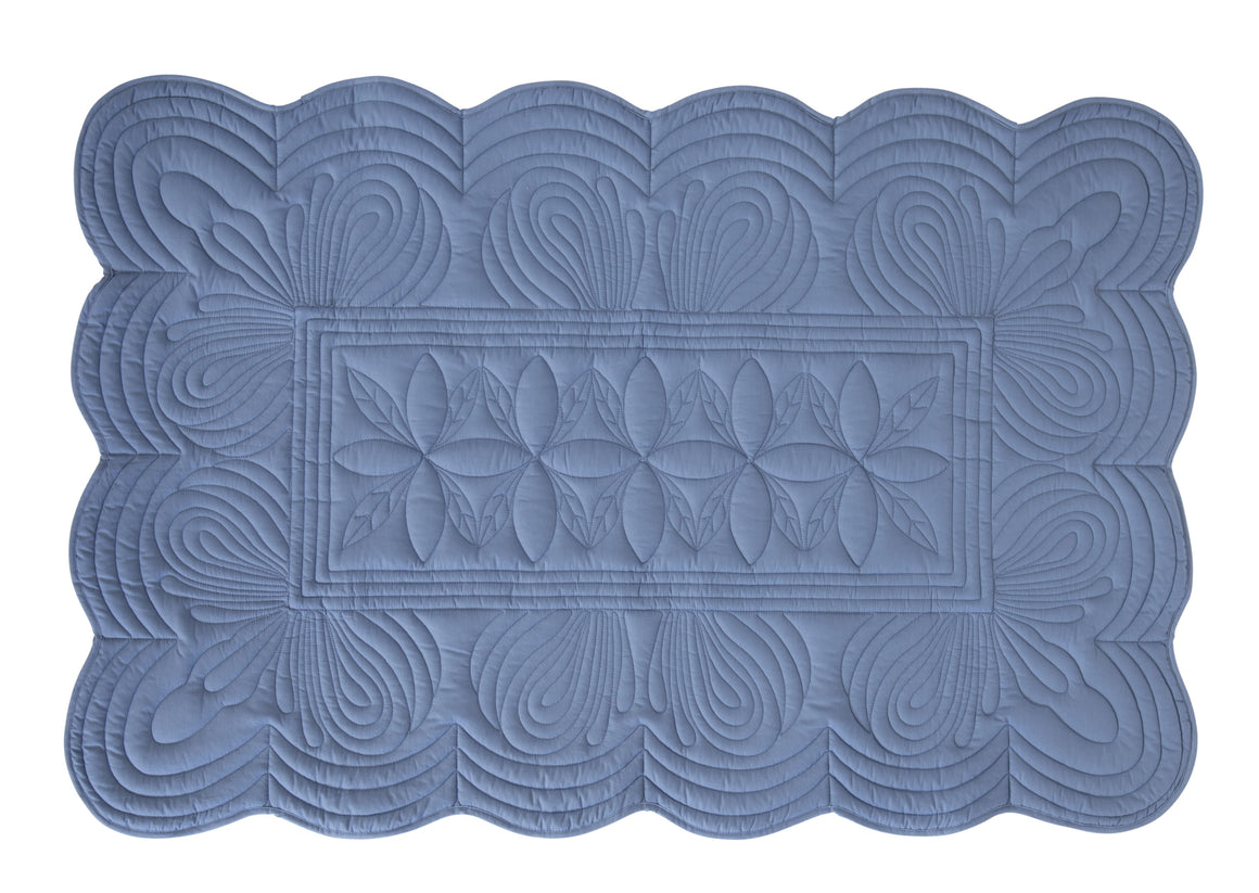 Bonne Mere Cot quilt and playmat Denim
