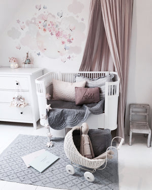 Bonne Mere cot quilt and pillow set elephant grey 