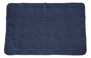 Bonne Mere baby cot quilt and cushion set Navy