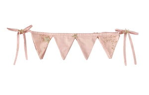 Blush pink glitter stars bunting decor for little girls room
