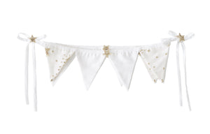 Bonne Mere glitter stars white bunting