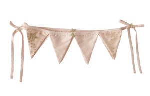 Little girls bunting decor in shell pink 