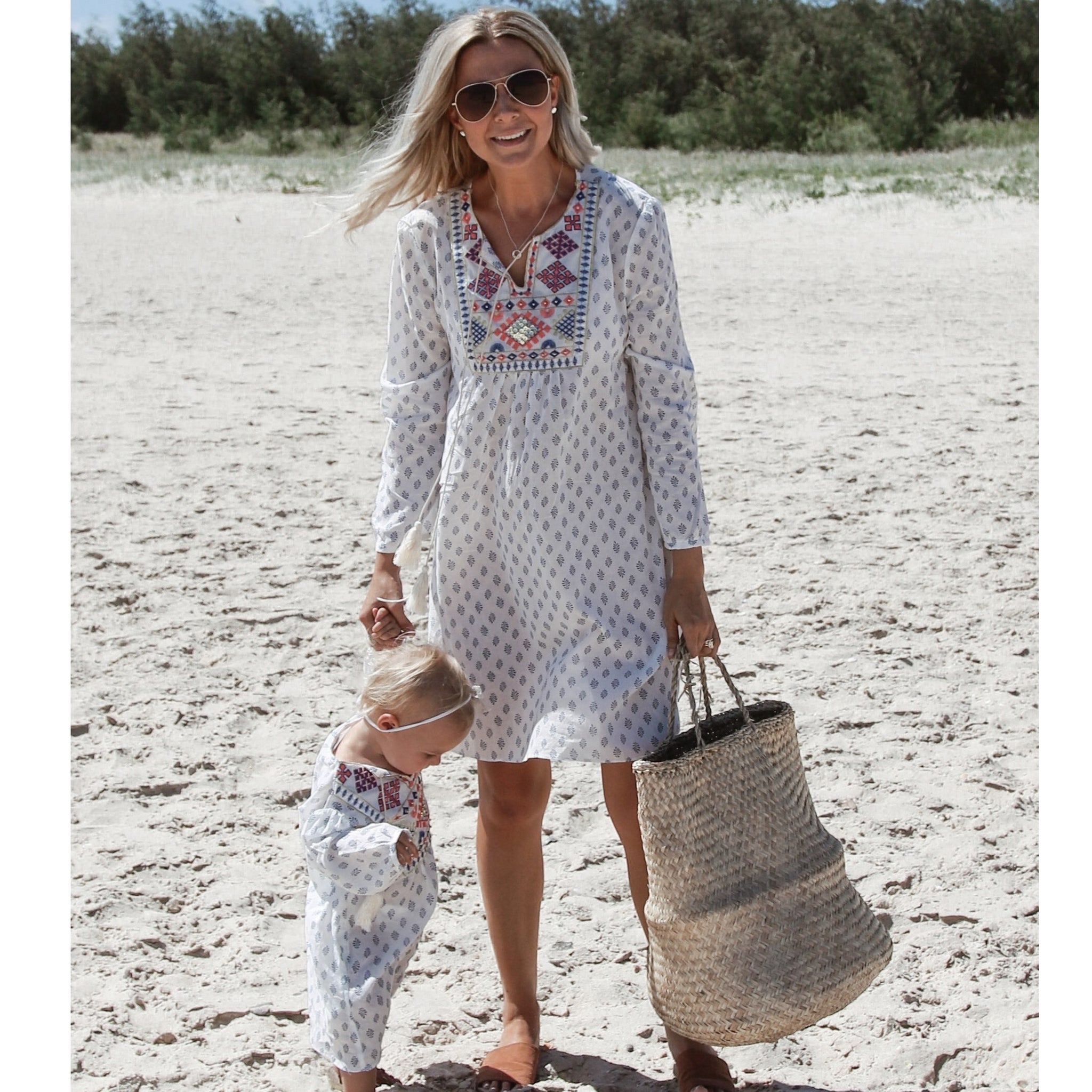 Ladies discount embroidered dress