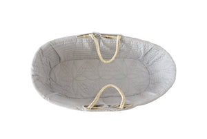 Bonne mere quilted moses basket cover in dove