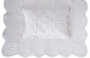 bonne mere queen quilt set silver