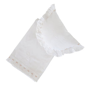 bonne mere rosebud embroidered bassinet sheet set