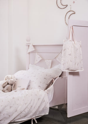 sippy print single doona set and bonne mere bedding for first big girl bed 